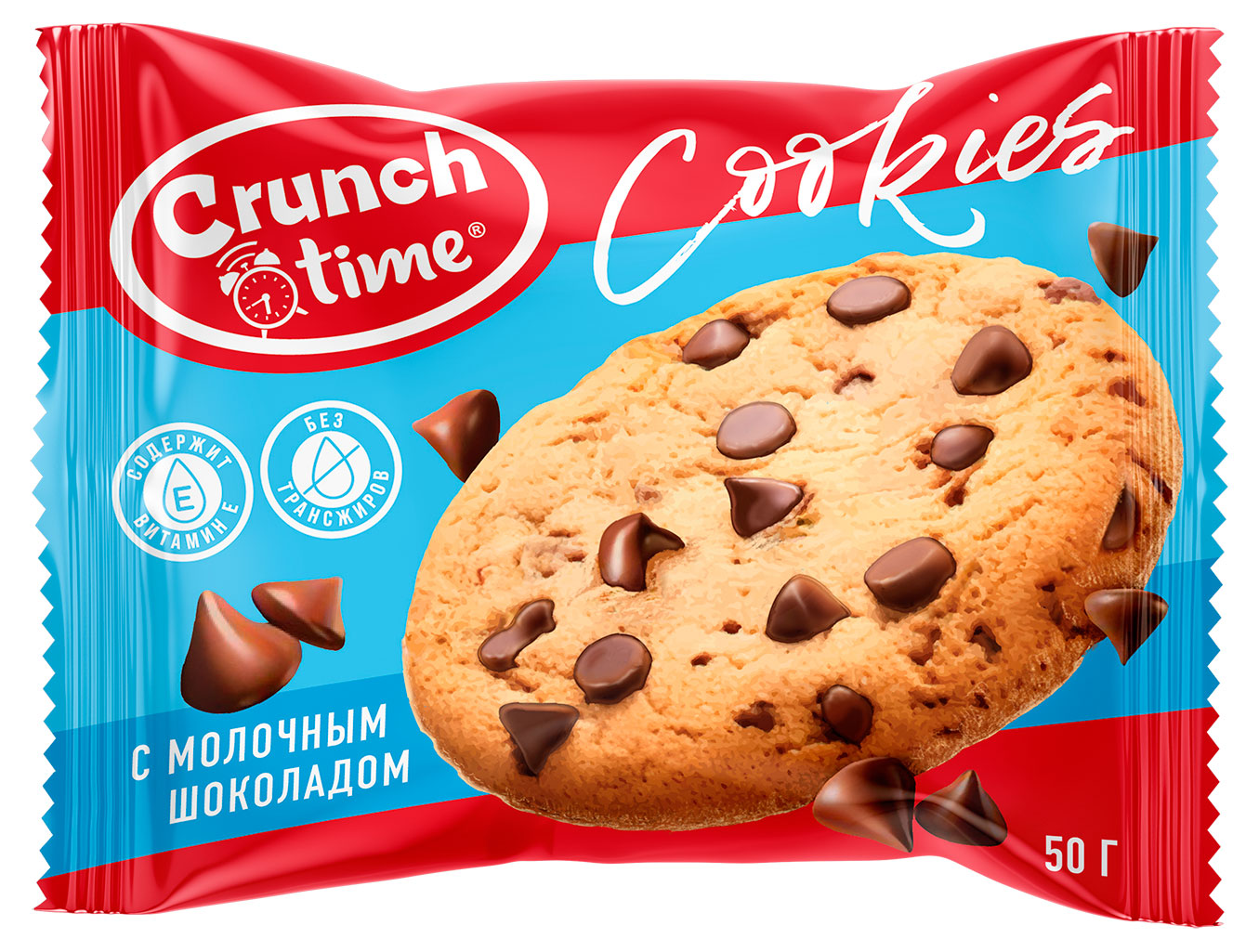 

Печенье сдобное Crunch Time Cookies с кусочками шоколада, 50 г
