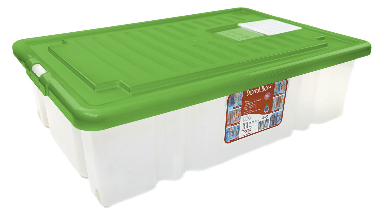 

Ящик с крышкой Darel plastic на колесах 61х40х17 см, 36 л