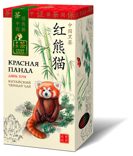 

Чай черный Green Panda Красная панда в пакетиках, 25х2 г