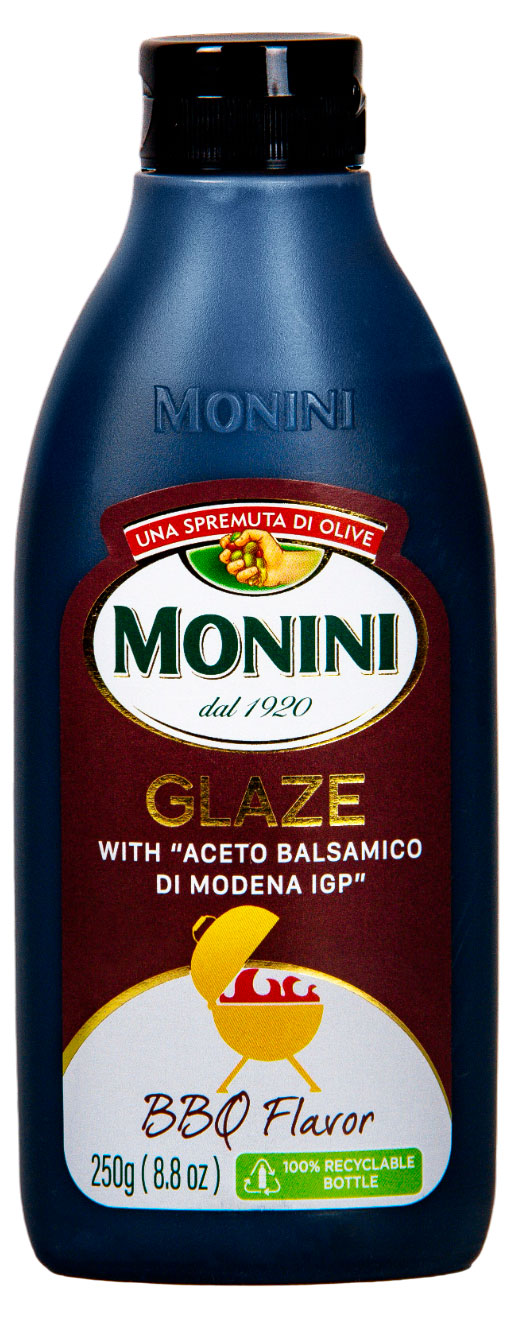 Изображение товара Бальзамический соус Monini Glaze со вкусом барбекю 250 г — итальянский соус для мяса