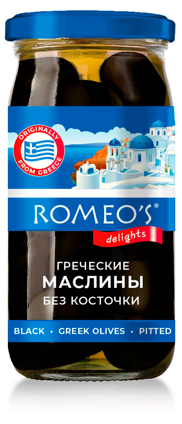 

Маслины греческие Romeo'S Delights Гигант без косточки, 340 г