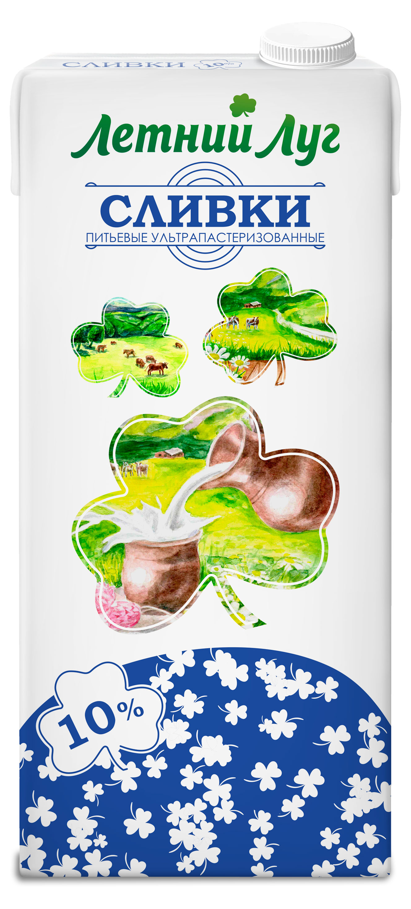 

Сливки ультрапастеризованные стерилизованные питьевые Летний Луг обезжиренные 10% ГОСТ БЗМЖ, 1 л