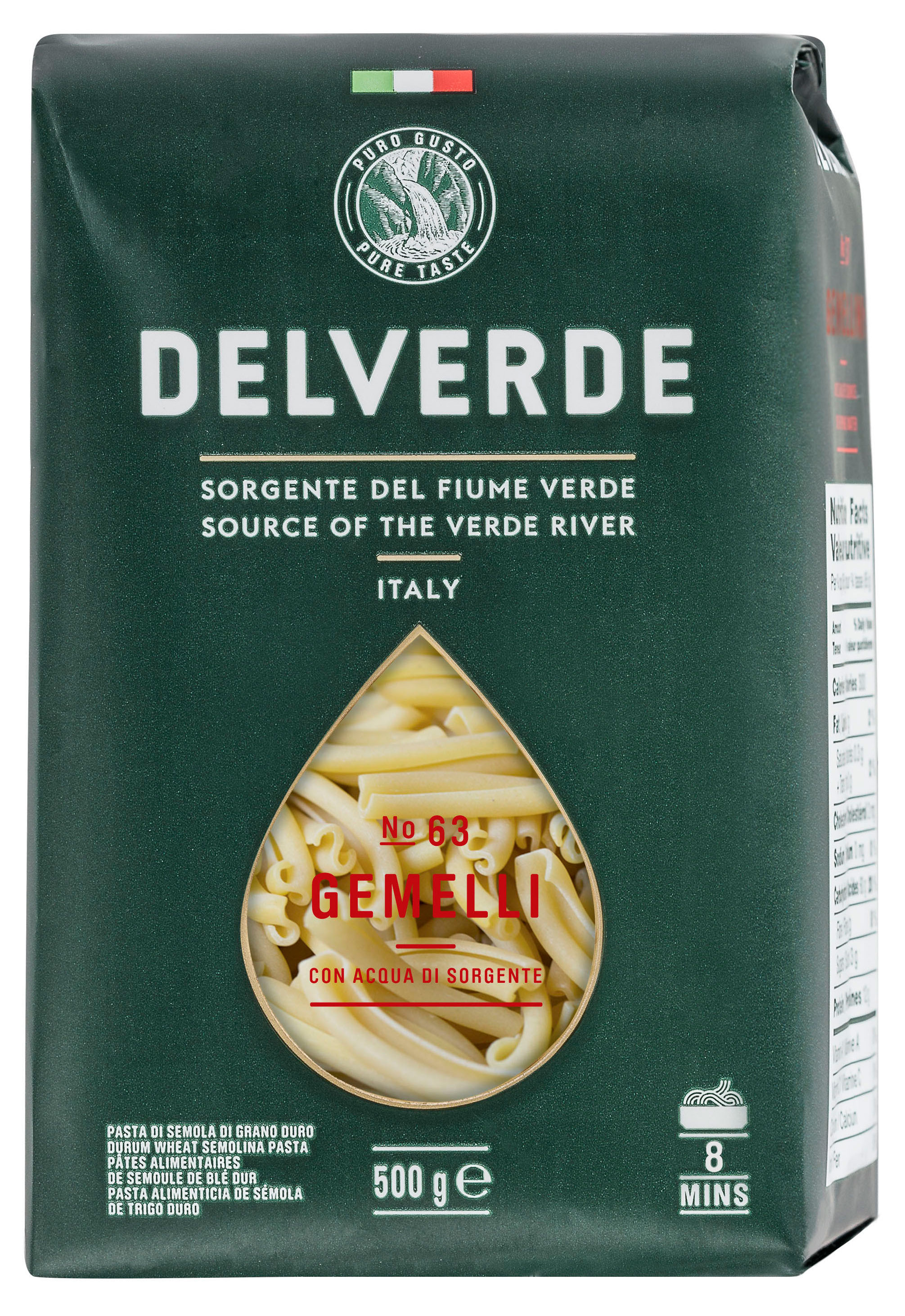 Изображение товара Макароны изделия Delverde №63 Gemelli, 500 г
