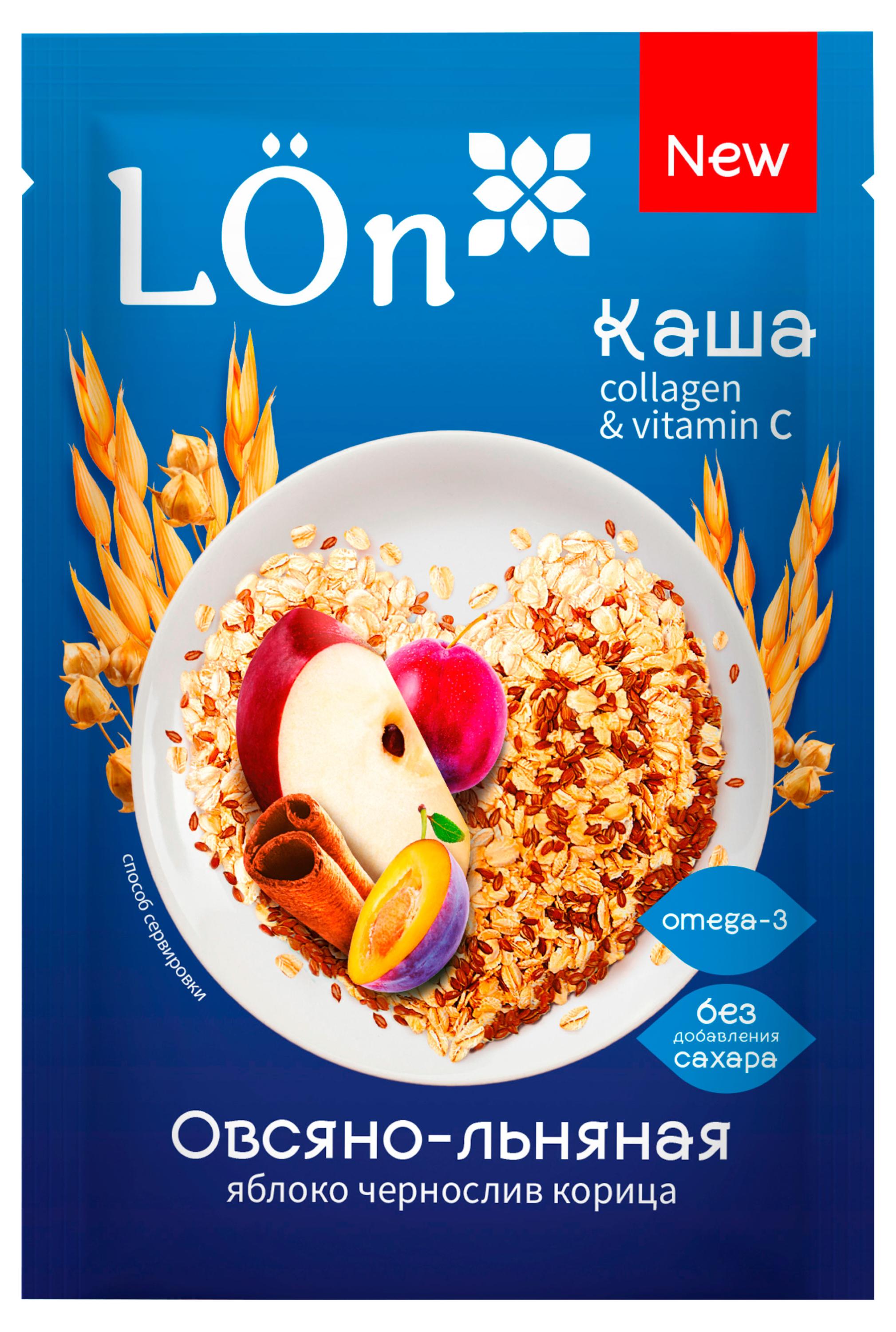 

Каша Lon овсяно-льнаная яблоко чернослив корица, 30 г