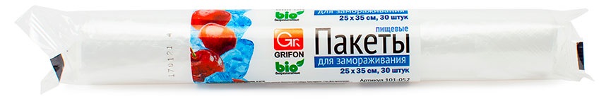 

Пакеты для замораживания Grifon 18 мкм 25x35 см, 30 шт