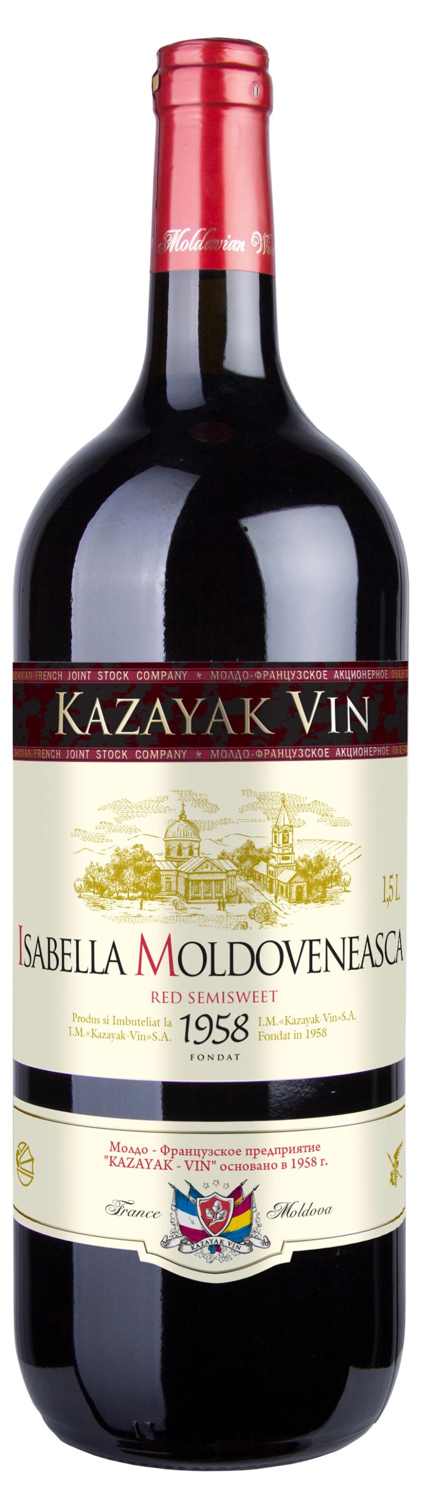 

Вино Kazayak Vin Isabella красное полусладкое Молдова, 1,5 л
