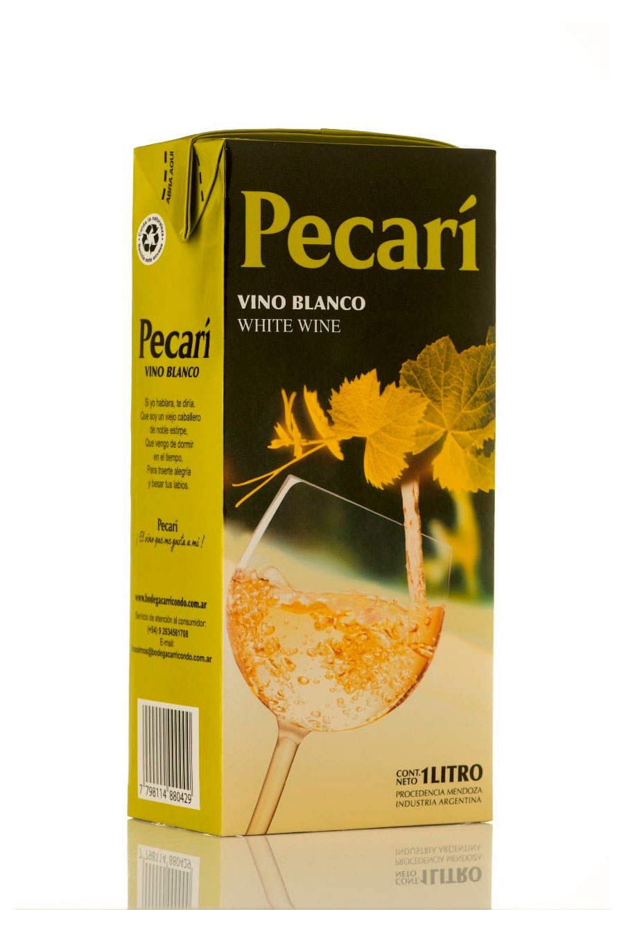 

Вино Pecari белое полусухое Аргентина, 1 л
