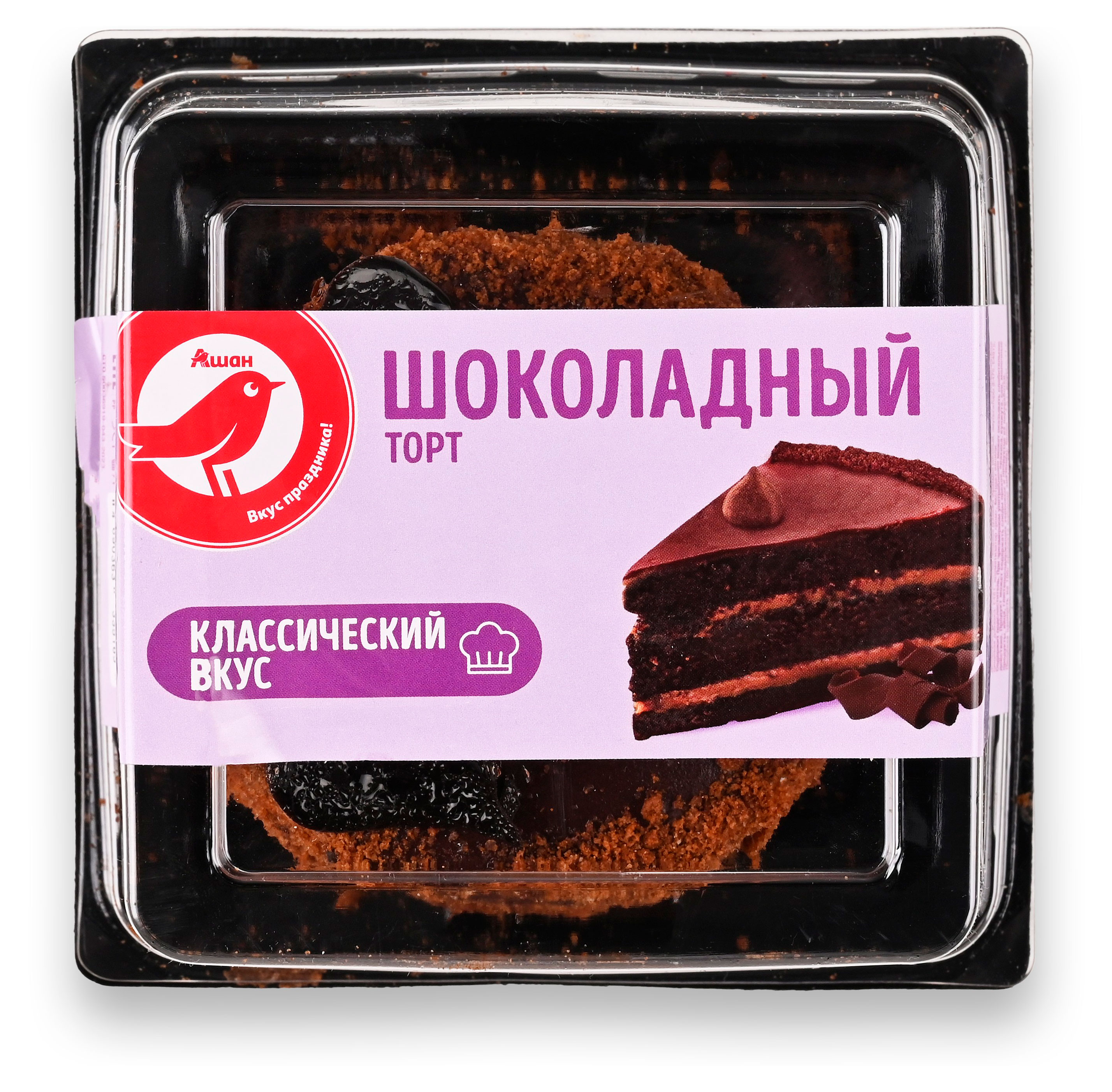 

Торт бисквитный АШАН Красная птица Шоколадный охлажденный, 210 г