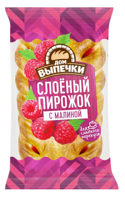 

Пирожок слоеный Черёмушки с малиной, 70 г