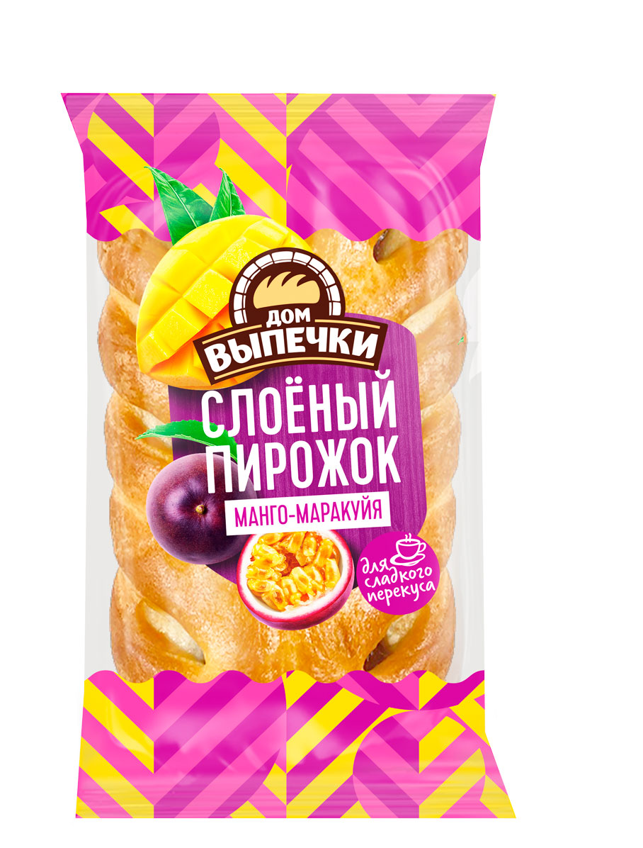 

Пирожок слоеный Черёмушки манго-маракуйя, 70 г