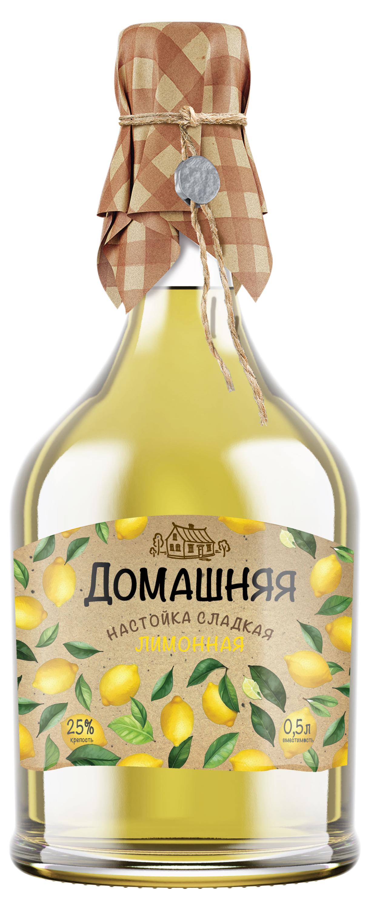 

Настойка сладкая Домашняя лимонная Россия, 0,5 л
