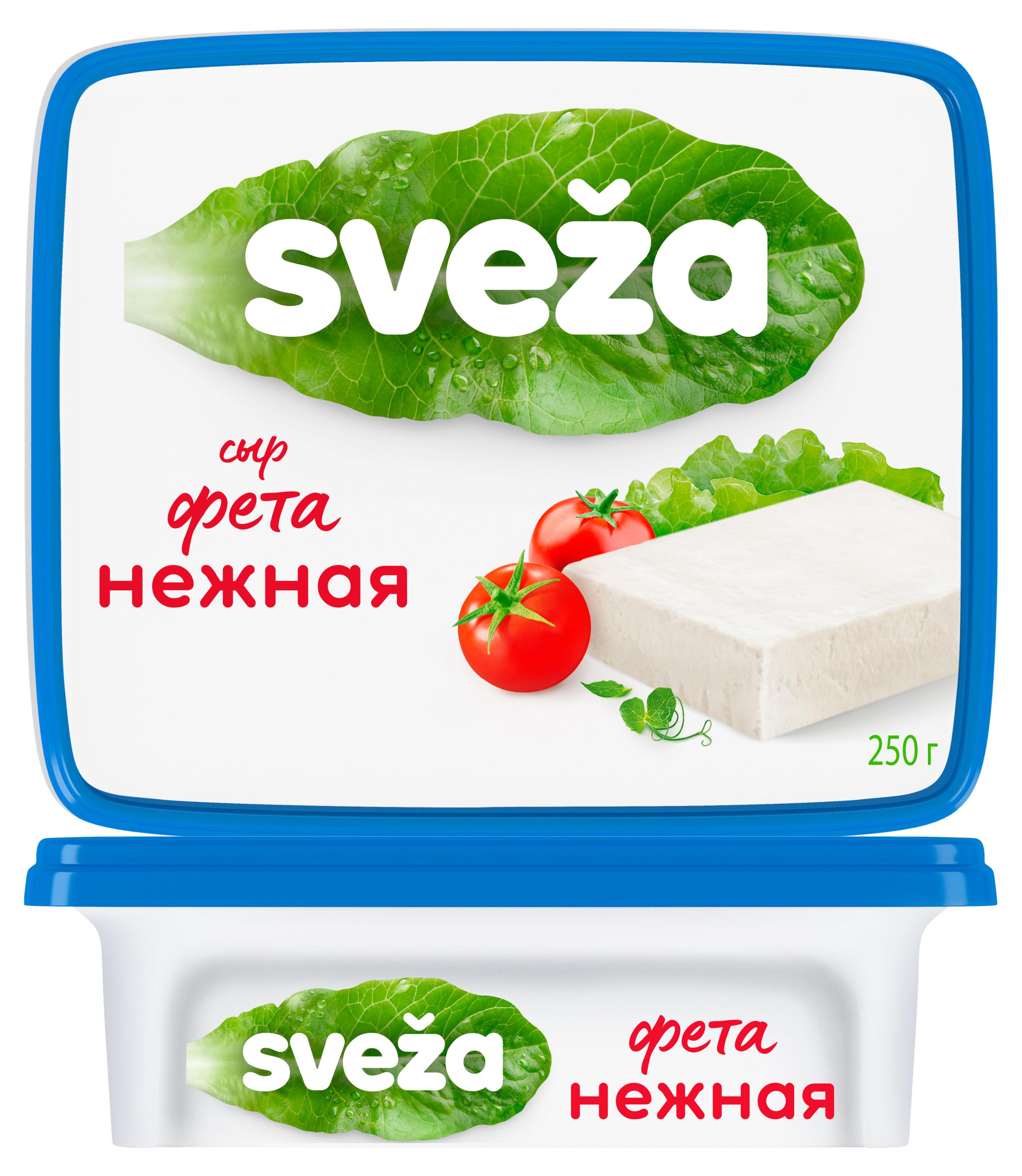 Изображение товара Сыр мягкий рассольный Фета нежная Sveza 45% БЗМЖ, 250 г