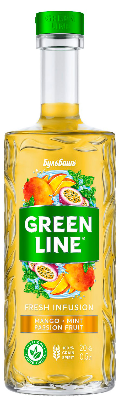 

Настойка Бульбашъ Green Line манго маракуйя мята Беларусь, 0,5 л