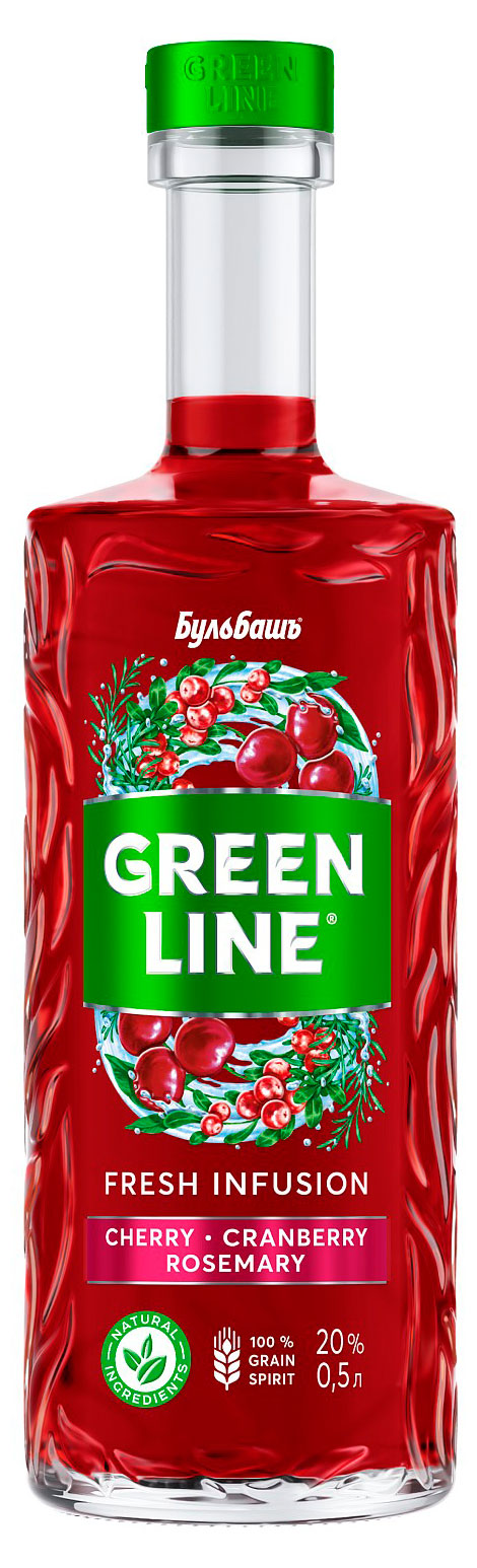 

Настойка Бульбашъ Green Line вишня клюква розмарин Беларусь, 0,5 л