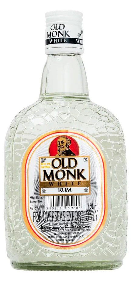 

Ром Old Monk невыдержанный белый Индия, 0,75 л