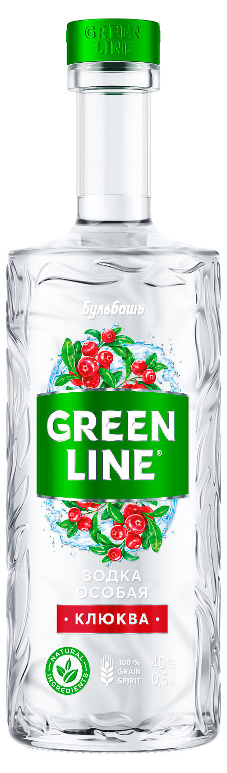 

Водка Бульбашъ GreenLine Клюква Беларусь, 0,5 л