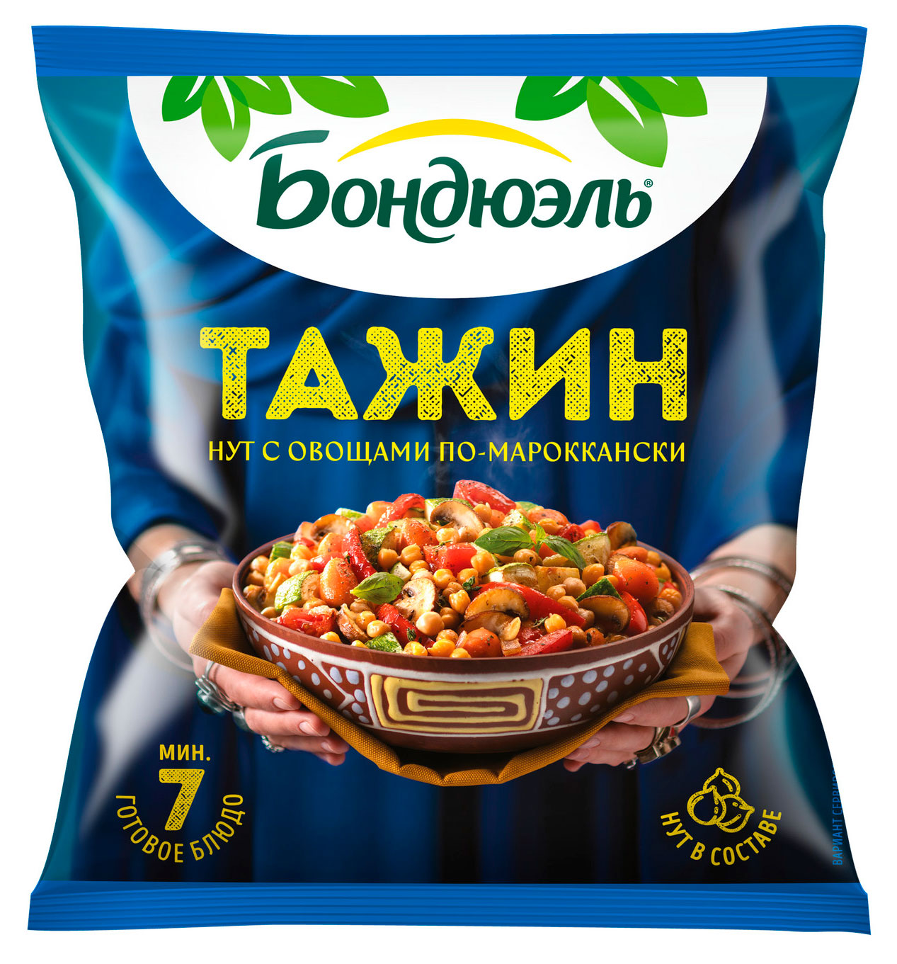

Смесь овощная Bonduelle Нут с овощами по-мароккански Тажин, 400г