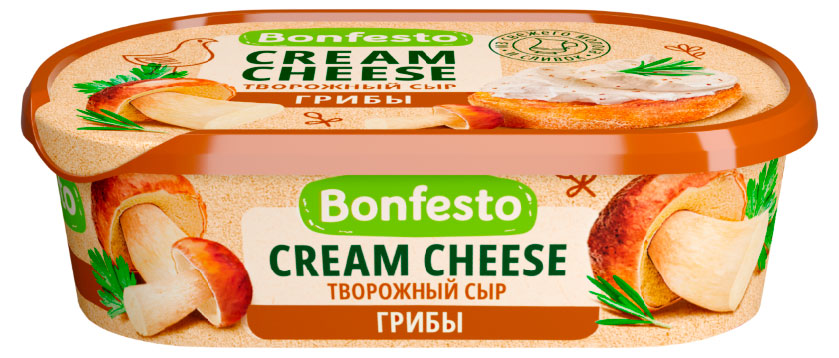 

Сыр творожный Кремчиз Bonfesto грибы 65%, 140 г