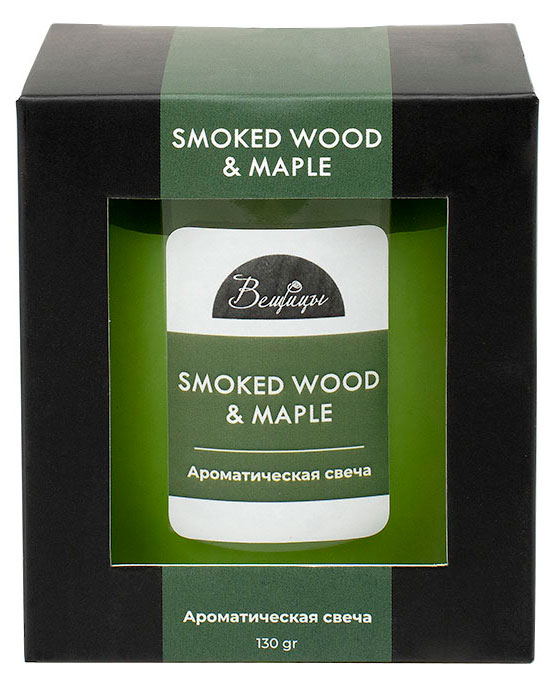 Изображение товара Свеча ароматическая «Вещицы» Smoked Wood & Maple, 130 г