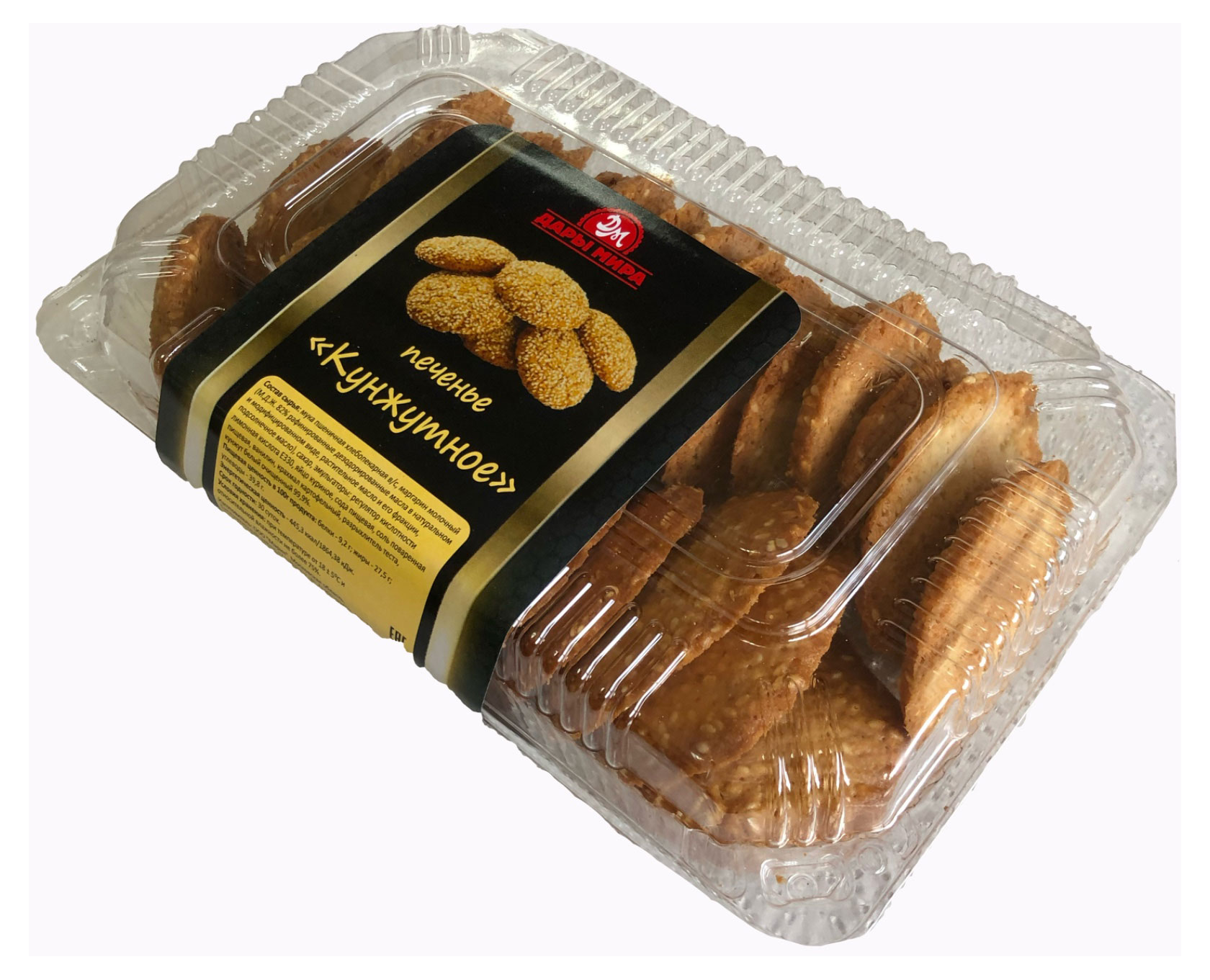

Печенье песочное Дары Мира с кунжутом, 300 г