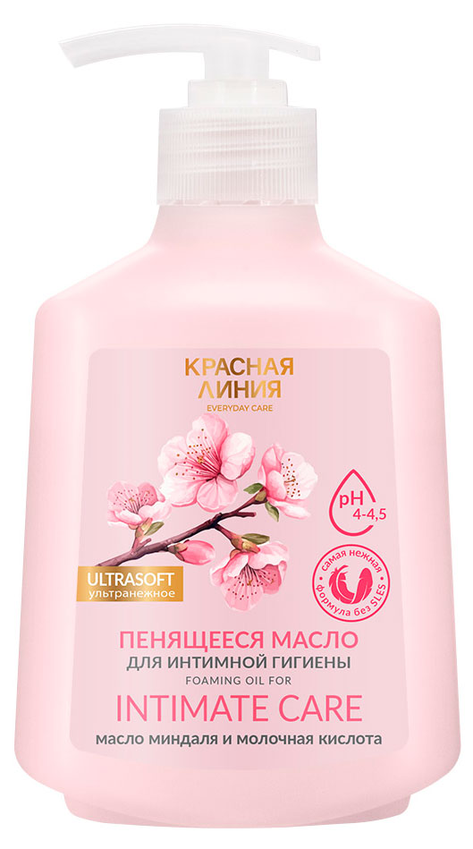 

Масло пенящееся для интимной гигиены Красная Линия Intimate Care, 300 мл