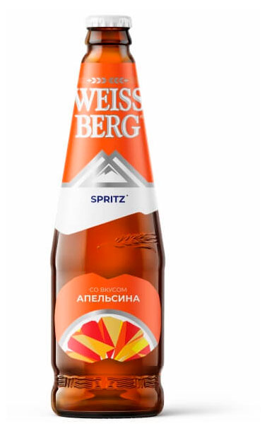 

Пивной напиток Weiss Berg апельсин нефильтрованный, 440 мл