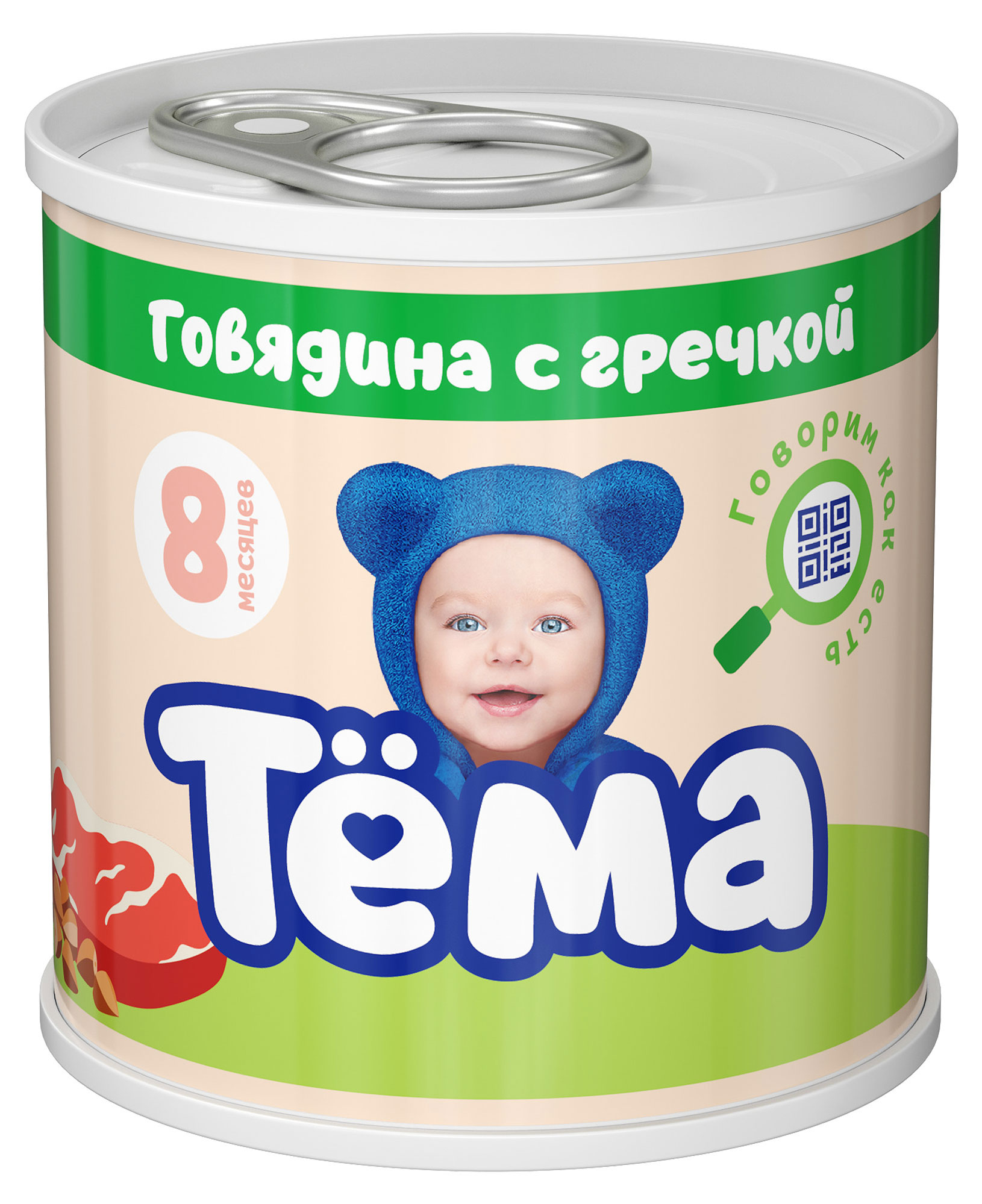 

Пюре Тема с говядиной и гречкой с 8 мес., 90 г