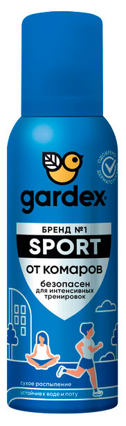 Изображение товара Спрей аэрозоль от комар Gardex Sport, 100 мл