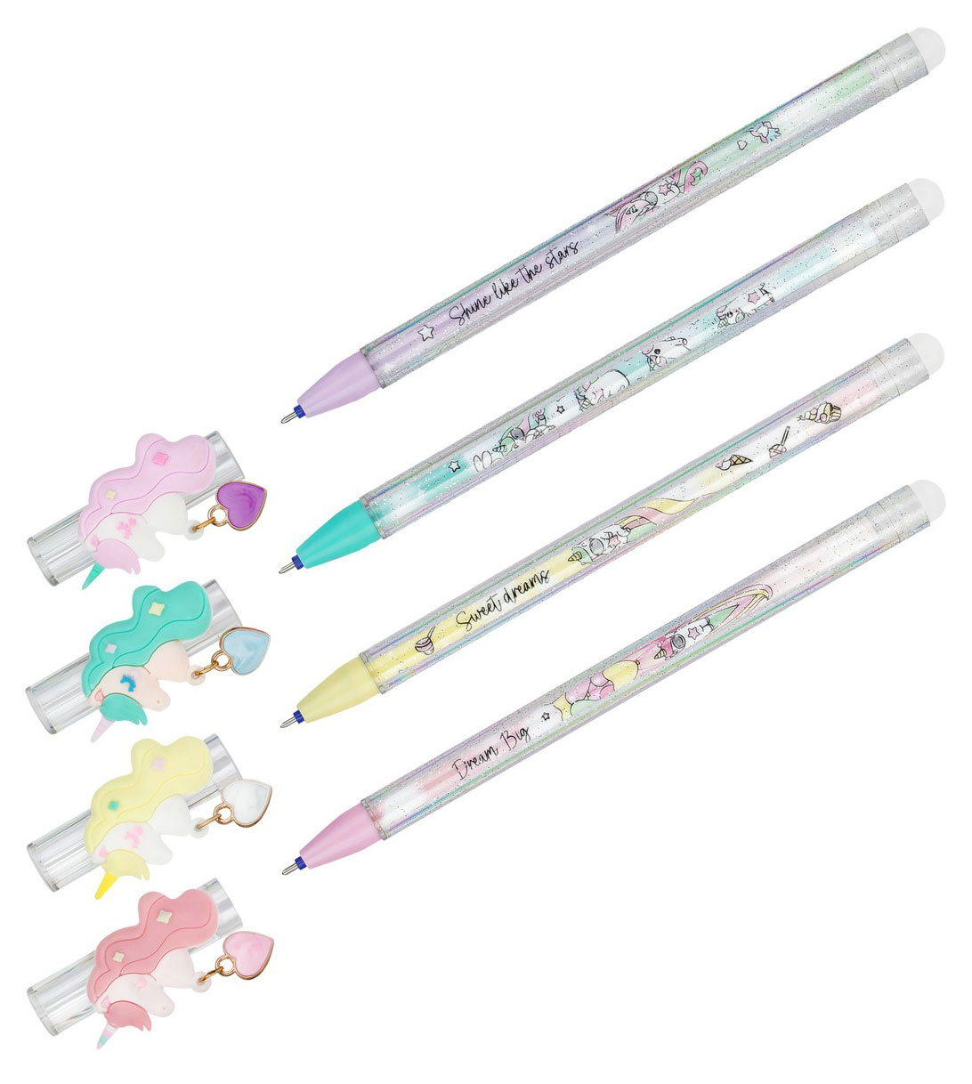 

Ручка гелевая Meshu Lovely unicorn стираемая синяя, 0,5 мм
