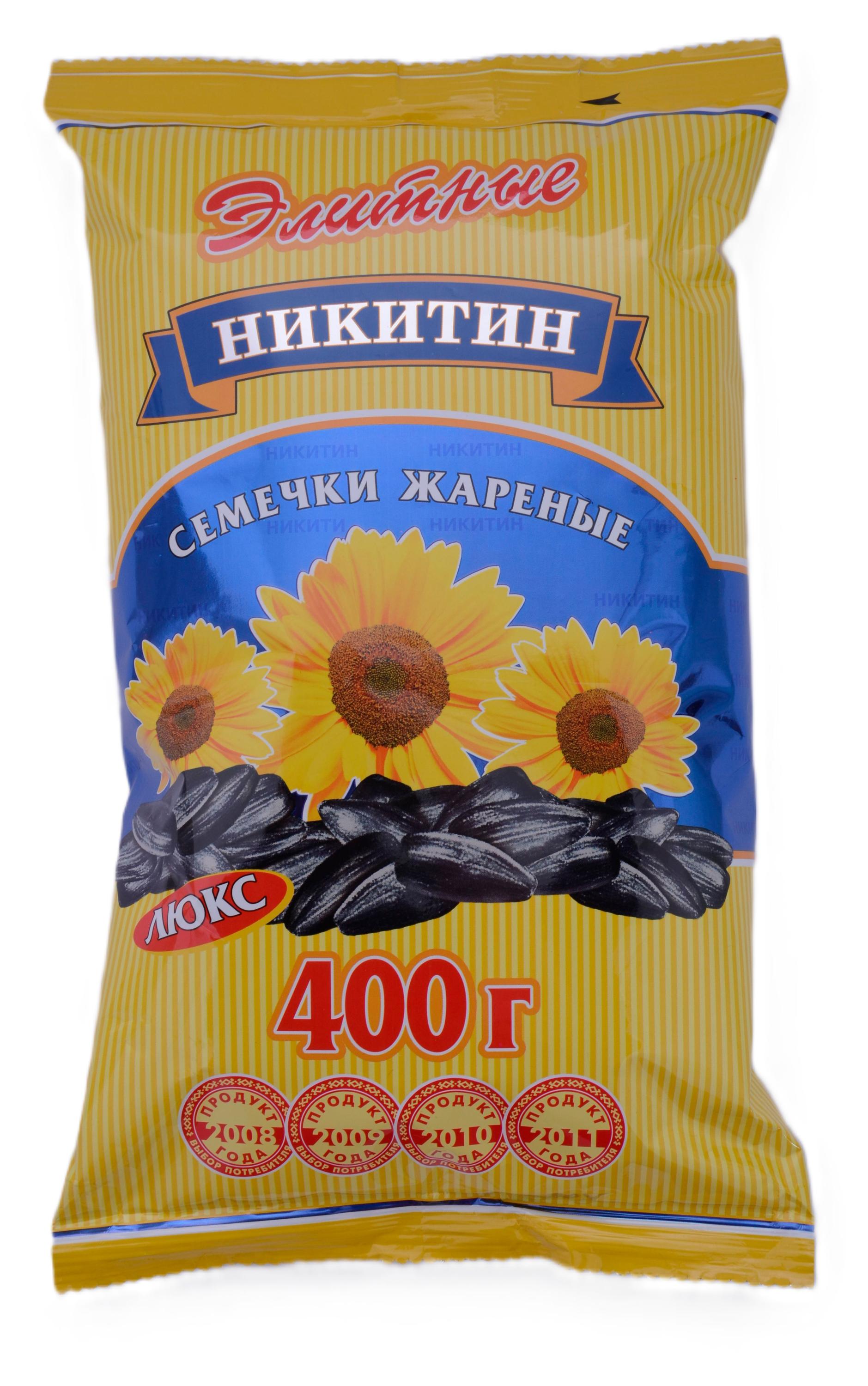 

Семечки подсолнечника Никитин Элитные люкс жареные, 400 г