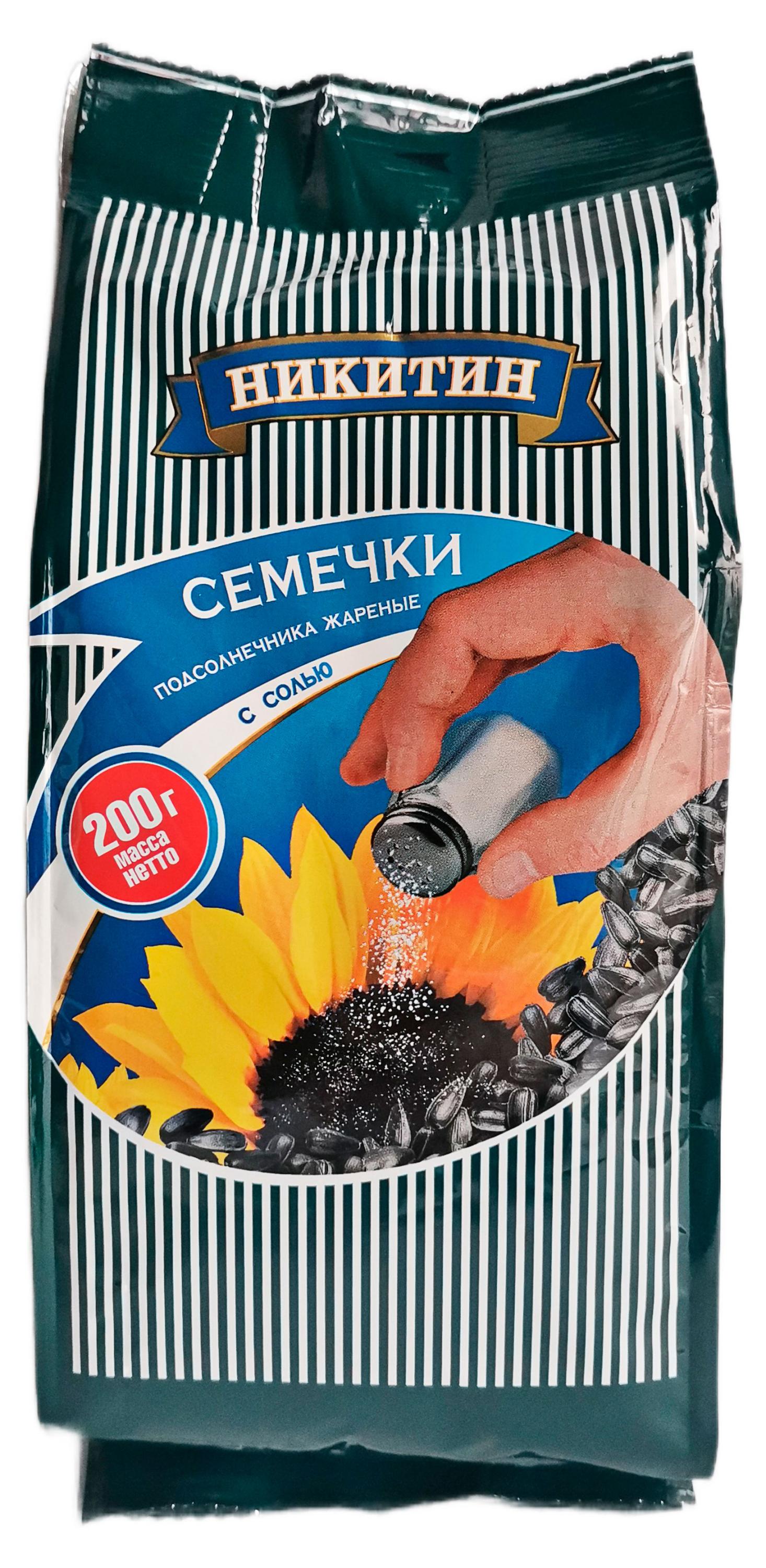 

Семечки подсолнечника Никитин жареные с солью, 200 г
