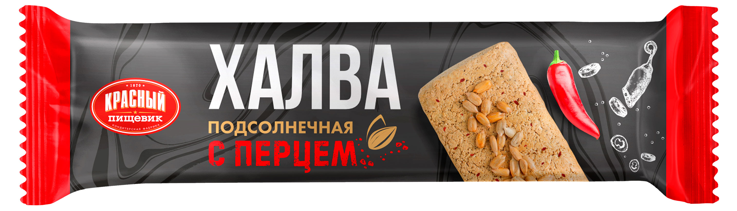 

Халва Красный пищевик Подсолнечная с перцем, 60 г