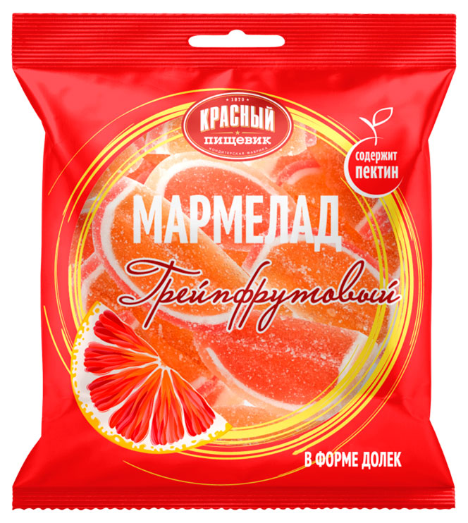 

Мармелад Красный пищевик грейпфрутовый, 210 г
