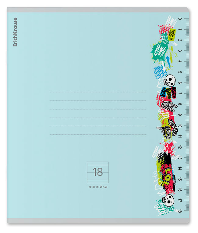 

Тетрадь ErichKrause Ruler Hobby в линейку А5, 18 л в ассортименте