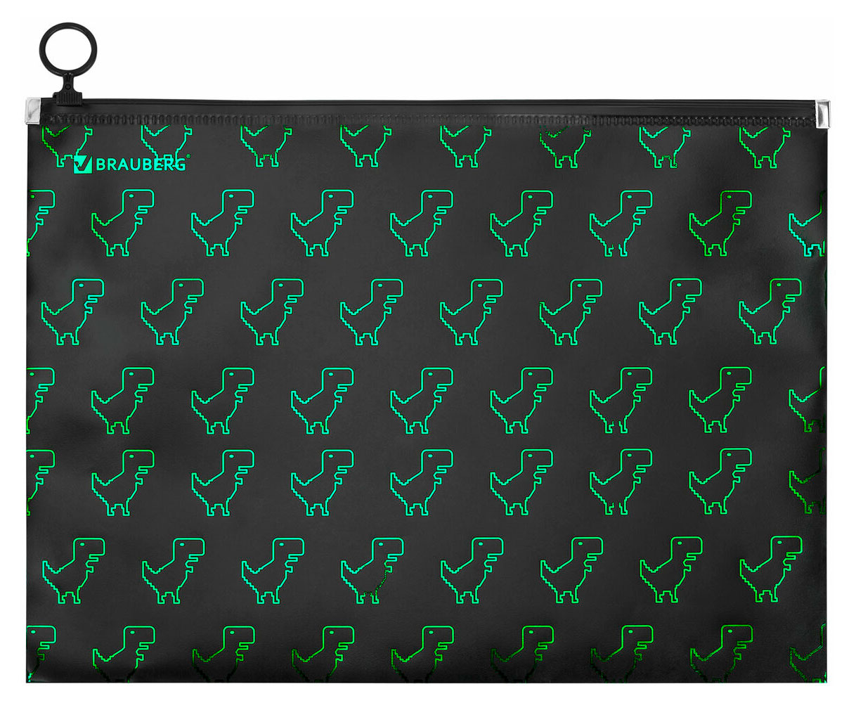 

Папка для тетрадей BRAUBERG Dino matrix 1 отделение пластик A4
