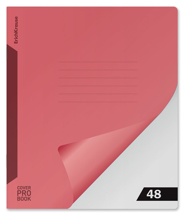 

Тетрадь общая ErichKrause CoverProBook matt Reef коралловый в клетку А5, 48 л