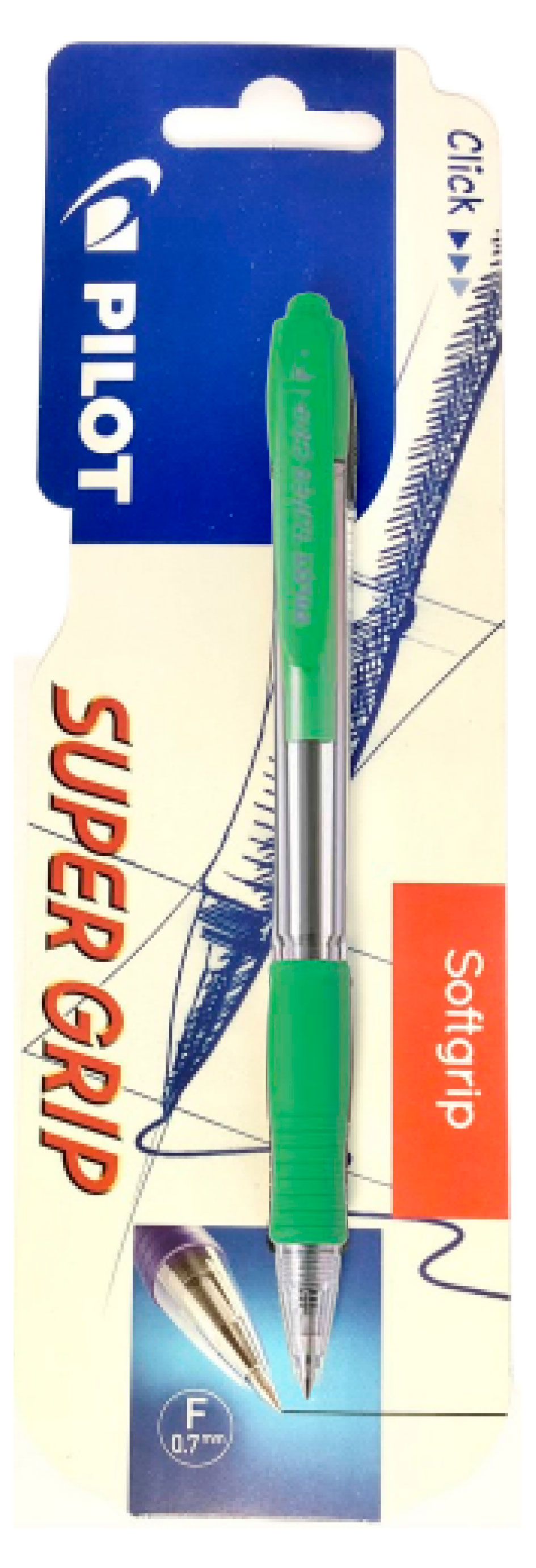 

Ручка шариковая Pilot Super Grip BPGP-10R-F салатовый корпус, синяя