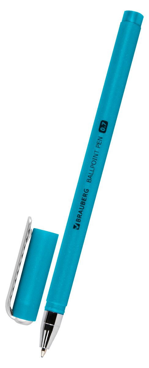 

Ручка шариковая BRAUBERG Soft Touch Stick Metallic синяя 0,7 мм, 1 шт в ассортименте