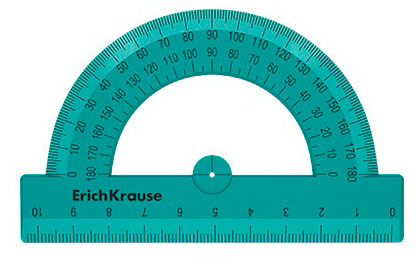 

Транспортир ErichKrause 180 градусов, 10 см в ассортименте