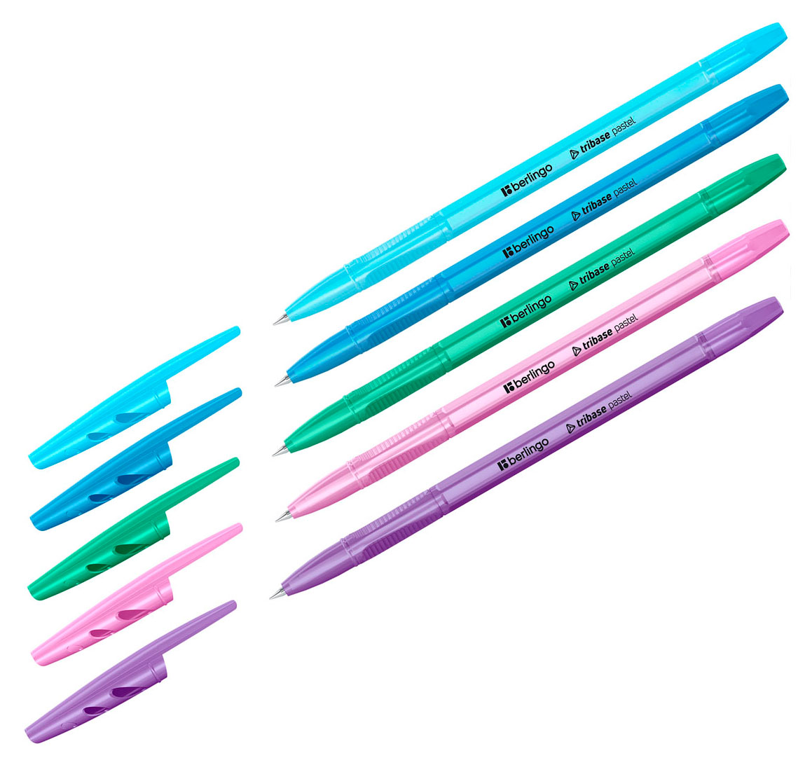 

Ручка шариковая Berlingo Tribase Pastel синяя, 0,7 мм, 1 шт в ассортименте