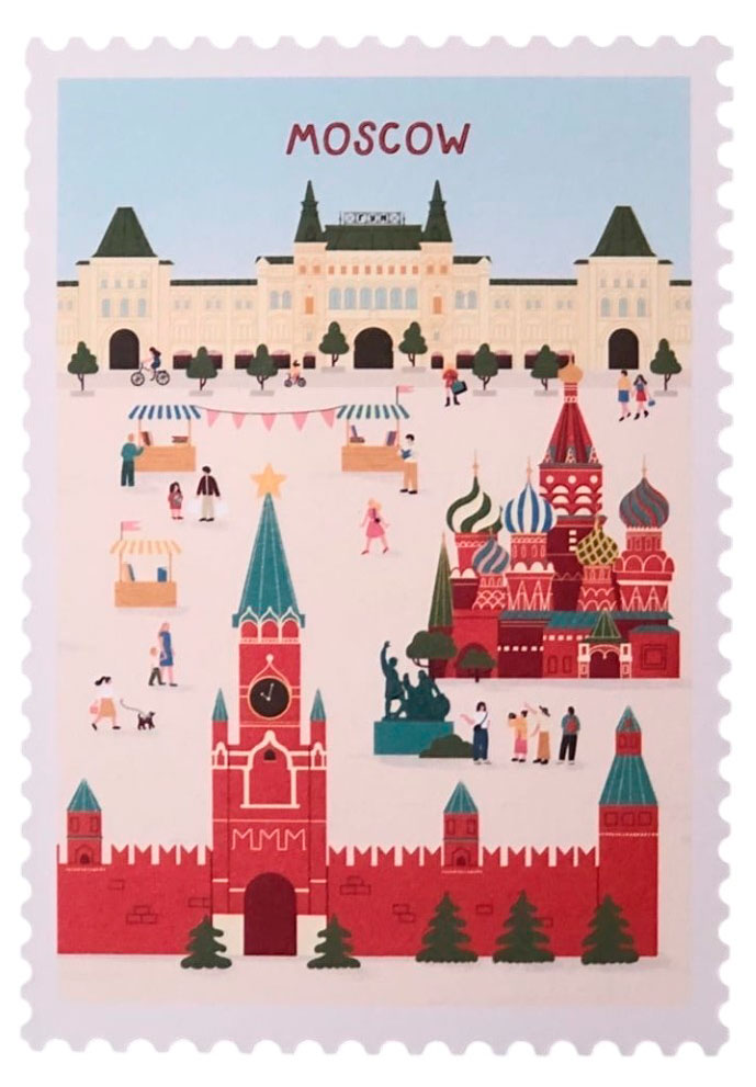 

Открытка Марка, 1 шт в ассортименте