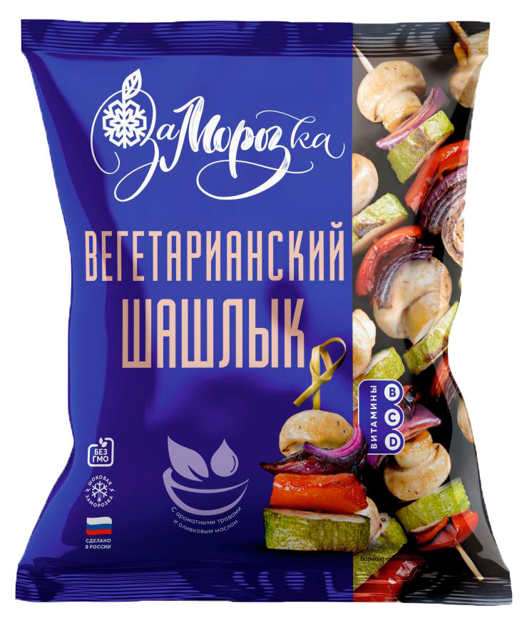 

Смесь овощная Заморозка Вегетарианский шашлык замороженный, 400 г