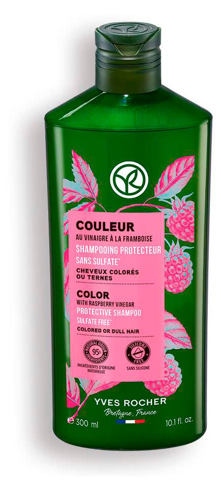 Изображение товара Шампунь для волос Yves Rocher стойкость цвета с малиновым уксусом 300 мл