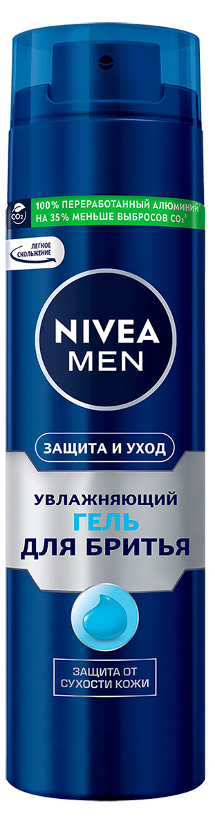 Изображение товара Гель для бритья NIVEA MEN Защита и уход против сухости кожи увлажняющий, 200 мл