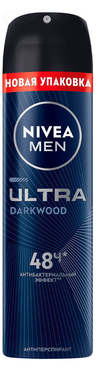 Изображение товара Дезодорант-антиперспирант спрей NIVEA MEN ULTRA с антибактериальным эффектом, 150 мл