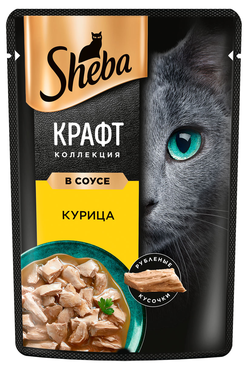 

Влажный корм для кошек Sheba Craft Collection курица в соусе, 75 г