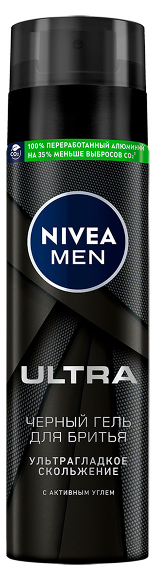 

Гель для бритья NIVEA MEN Ultra с активным углем ультрагладкое скольжение, 200 мл