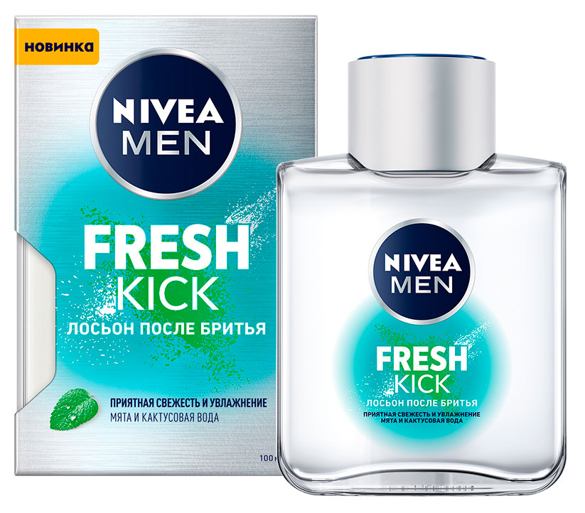 

Лосьон после бритья NIVEA MEN Fresh Kick приятная свежесть с мятой, 100 мл