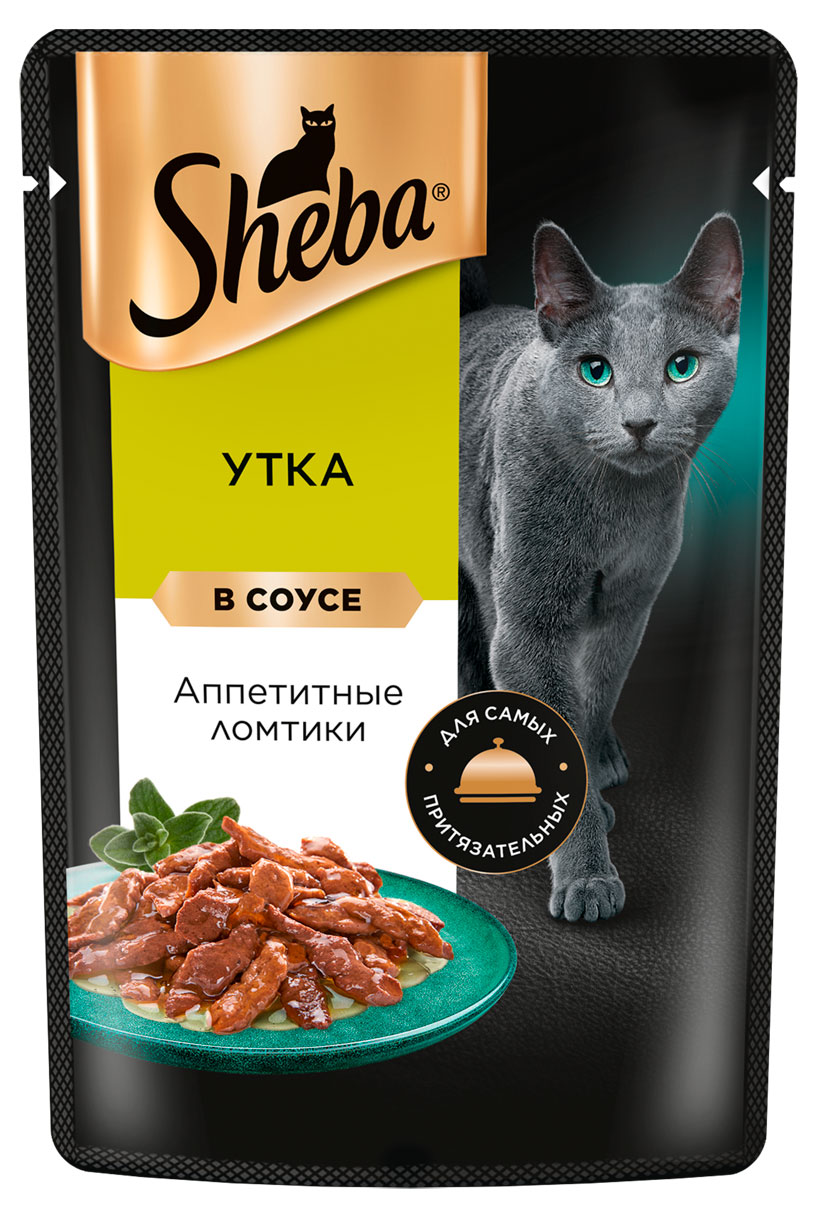 

Влажный корм для кошек Sheba Ломтики в соусе с уткой, 75г