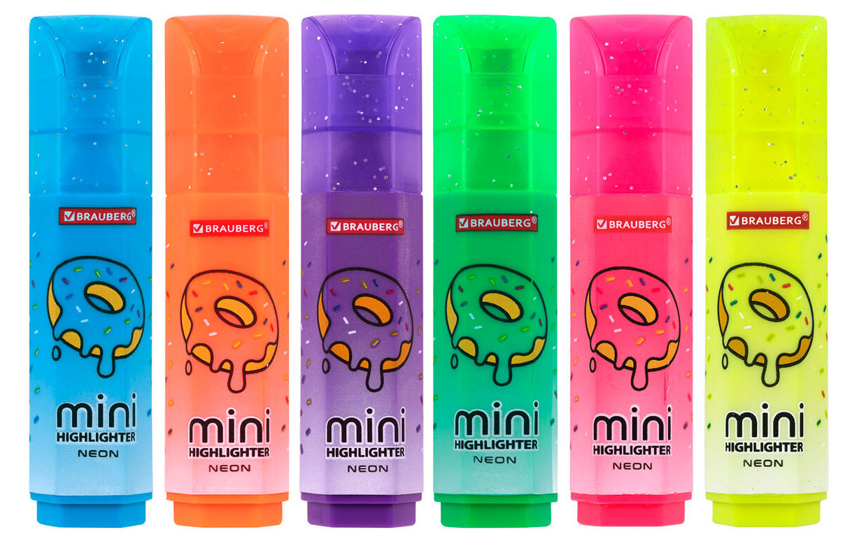 

Текстовыделитель мини BRAUBERG Neon 1-5 мм, 1 шт в ассортименте